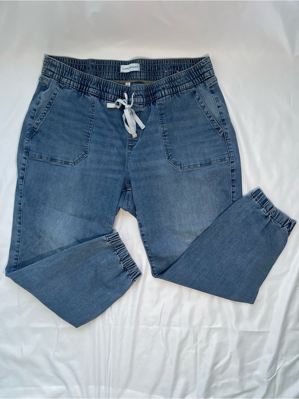 Lane Bryant Light Blue Denim Joggers - Picture 2 of 7
